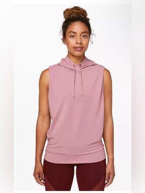 Lululemon Syronger as One Sleeveless Hoodie Tank Top - Dusty Pink